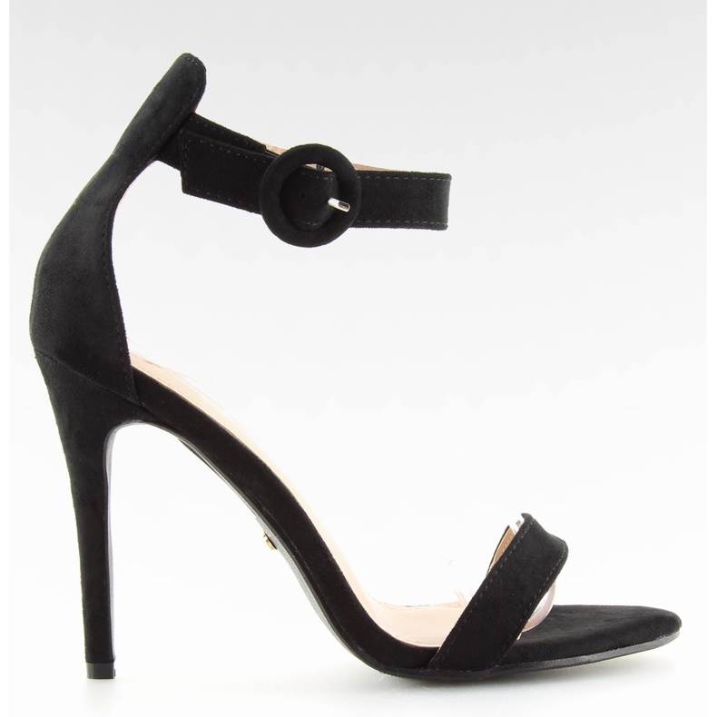 Černé NF-17 Černé sandály na vysokém podpatku černá