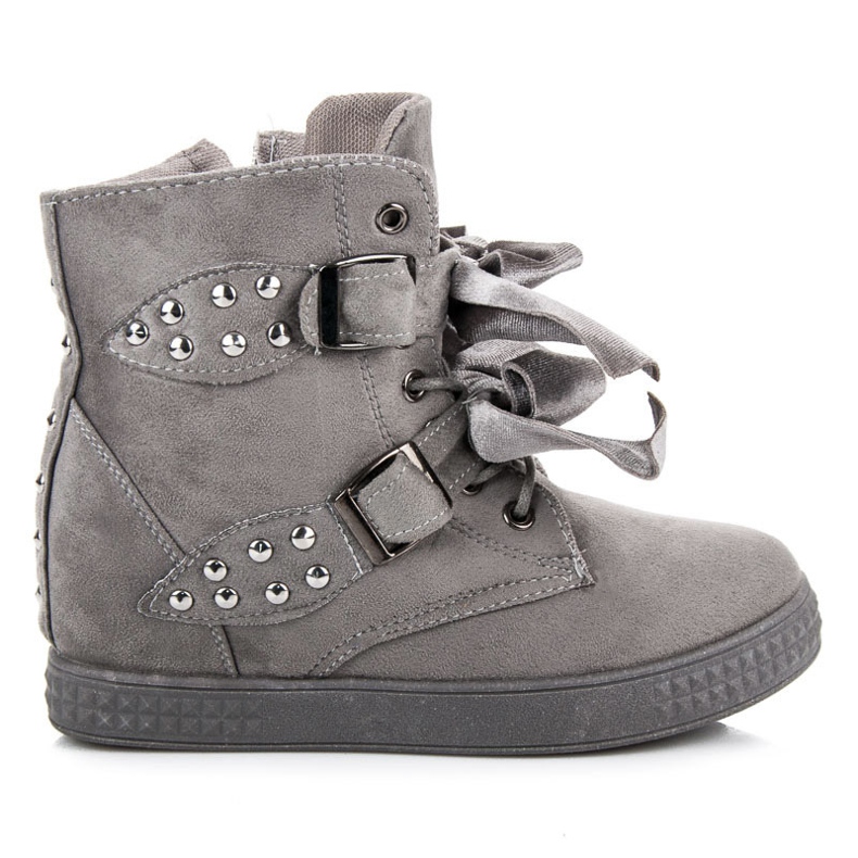 Tenisky s mašlemi šedá