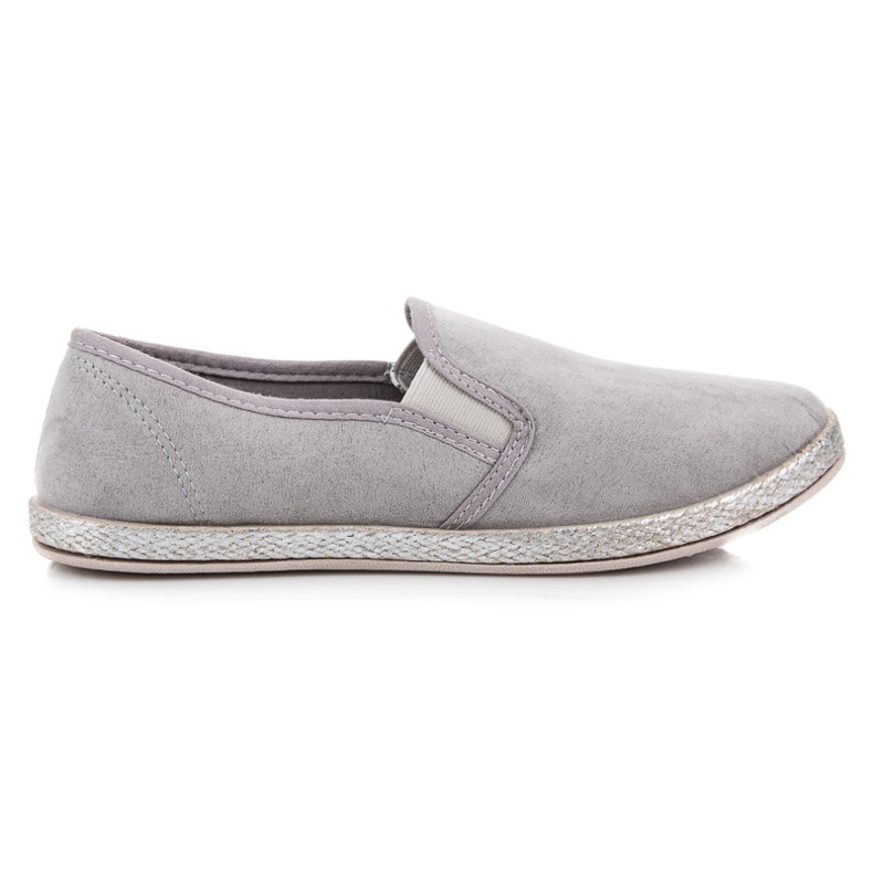 Mckeylor Semišové espadrilky navlékají šedá