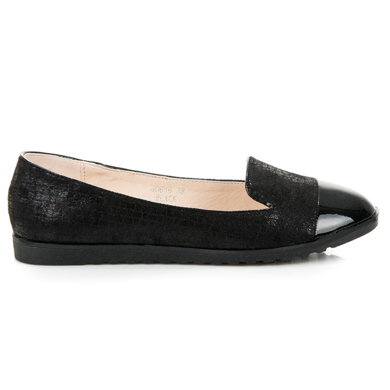 Nio Nio Baleríny s lakovanou špičkou černá Nio Nio Baleríny s lakovanou špičkou černá