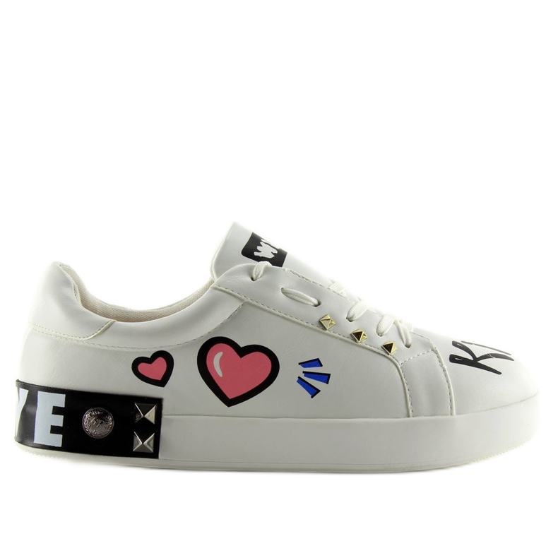 Bílé tenisky s nápisy T302 White bílý