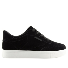 Černé semišové dámské tenisky NB172 Black bílý černý