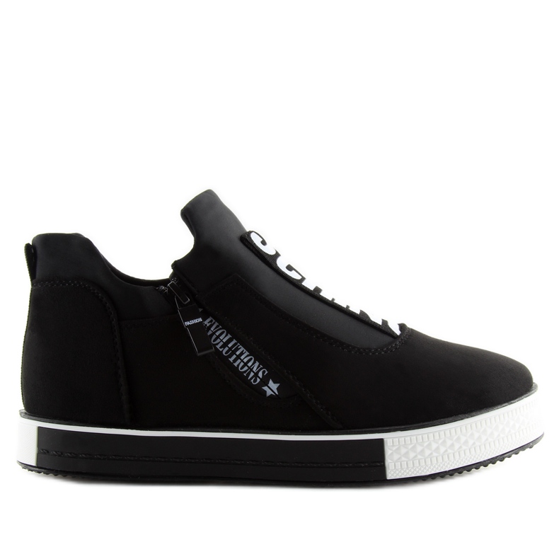 Černé tenisky na klínku NB168 černé černá