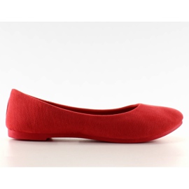 Červené dámské balerínky JX38 Red červený