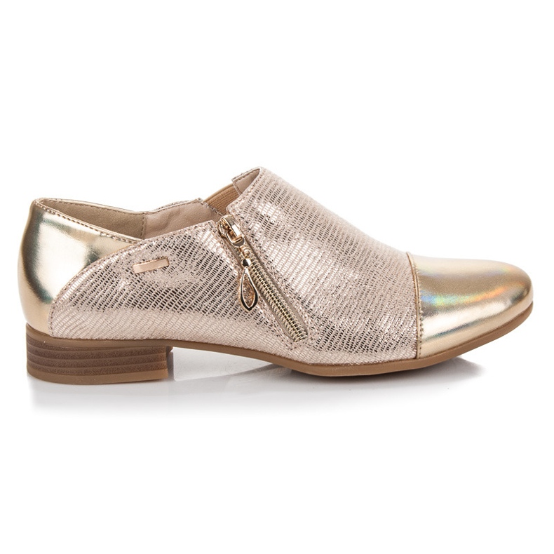 W. Potocki Zlaté boty s hadím potiskem zlatý