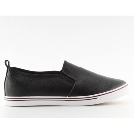 Tenisky slip-on black face black xl08p Black černý