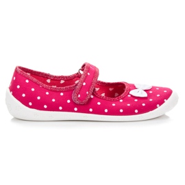 Reweks Domácí polka dot boty růžový