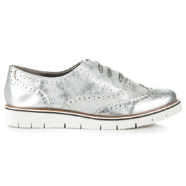 Kylie Stříbrné boty na šněrování šedá