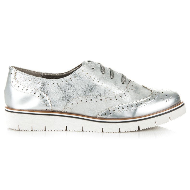 Kylie Stříbrné boty na šněrování šedá