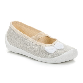 Reweks Stříbrné Pantofle S Gumou šedá Reweks Stříbrné Pantofle S Gumou šedá