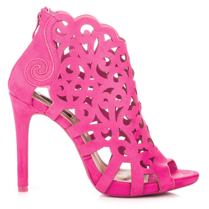 Vices Prolamované sandály se zipem růžový Vices Prolamované sandály se zipem růžový