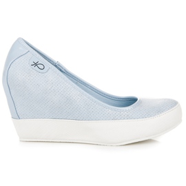 Vices Modré lodičky na klínku modrý Vices Modré lodičky na klínku modrý