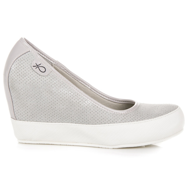 Vices Šedé lodičky na klínku šedá