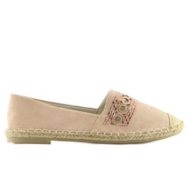 Růžové dámské espadrilky SK135 Pink růžový Růžové dámské espadrilky SK135 Pink růžový