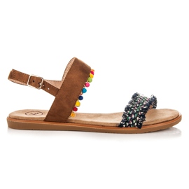 Kylie Ploché sandály s přezkou vícebarevný