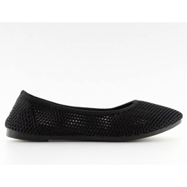 Černé síťované baleríny JX56 černé černá