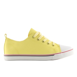 Dámské žluté tenisky, face yellow XL01p Beige žluť