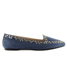 Loafers lordsy navy blue 1389 Navy námořnická modrá