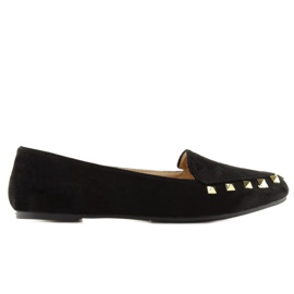 Černé dámské mokasíny s cvočky black 1388 Black černý