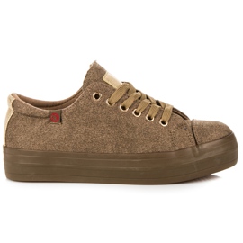 Tony Velurové Tenisky Na Platformě zelený