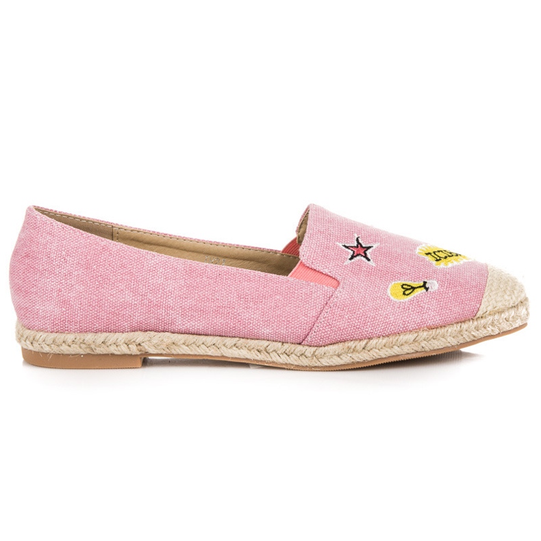 Seastar Espadrilky s nášivkami růžový