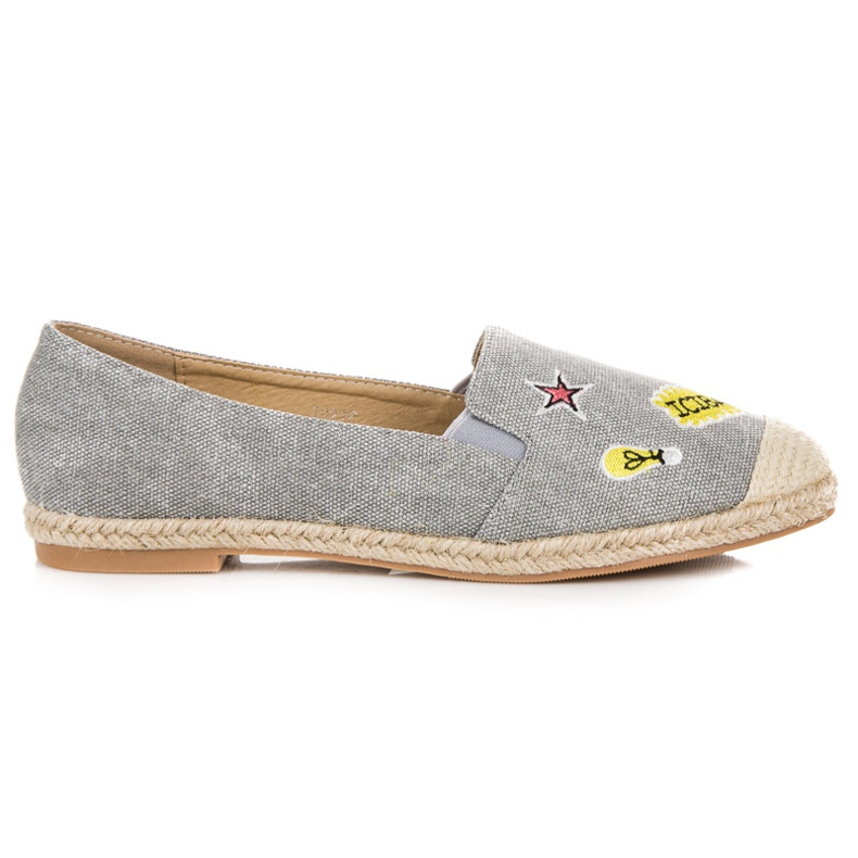 Seastar Espadrilky s nášivkami šedá