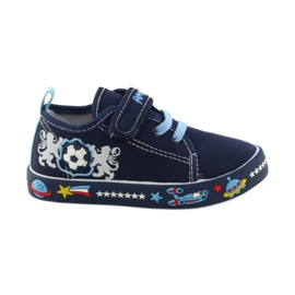 American Club Americké tenisky sneakers kožená stélka námořnická modř modrý bílý