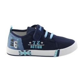 American Club Americké tenisky sneakers kožená stélka námořnická modř modrý