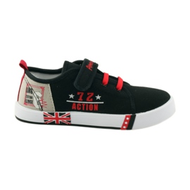 American Club Americké tenisky sneakers kožená stélka červený černý