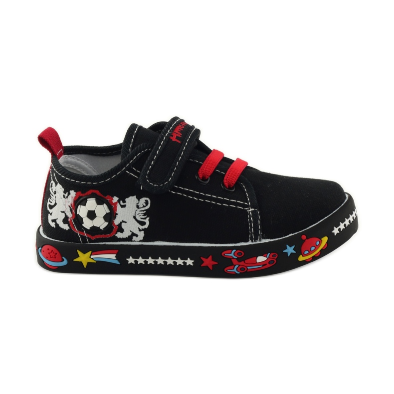 American Club Americké tenisky sneakers kožená stélka červené černá bílý