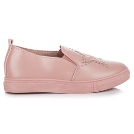 Růžové Slipons S Hvězdou růžový
