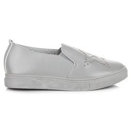 Šedé Slipons S Hvězdou šedá