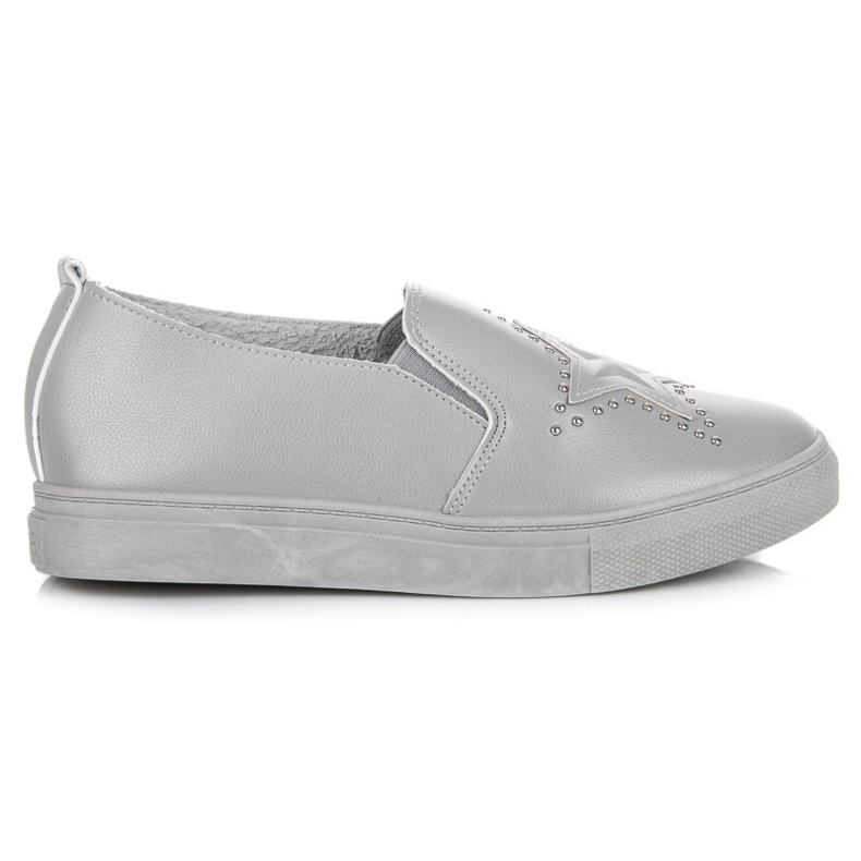 Šedé Slipons S Hvězdou šedá