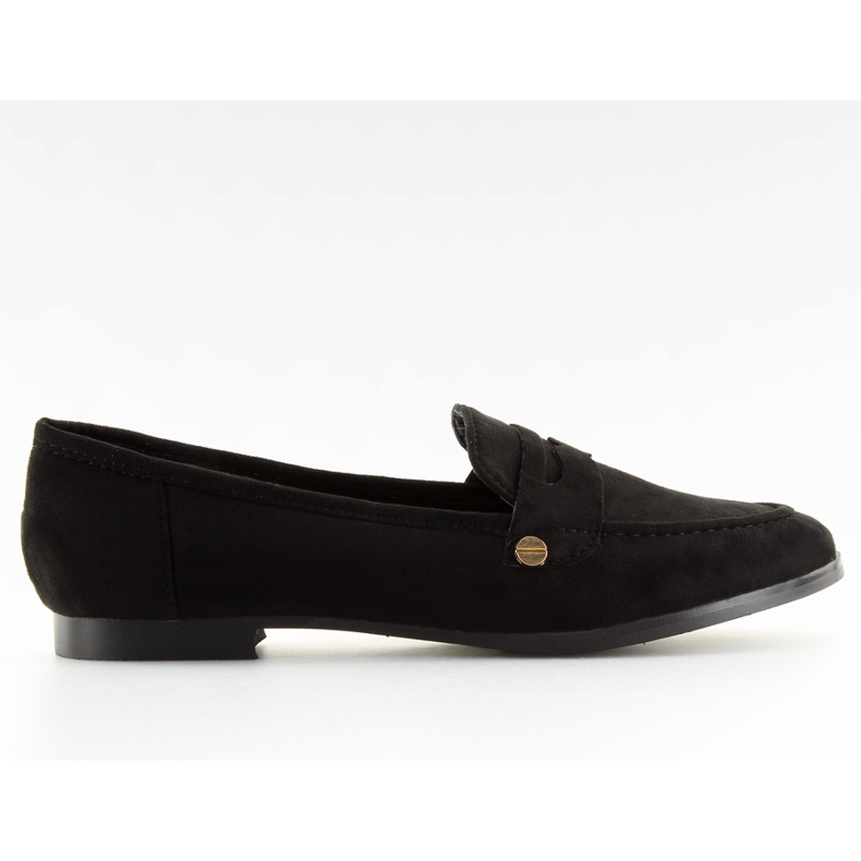 Black Dámské černé mokasíny T298 Black černá