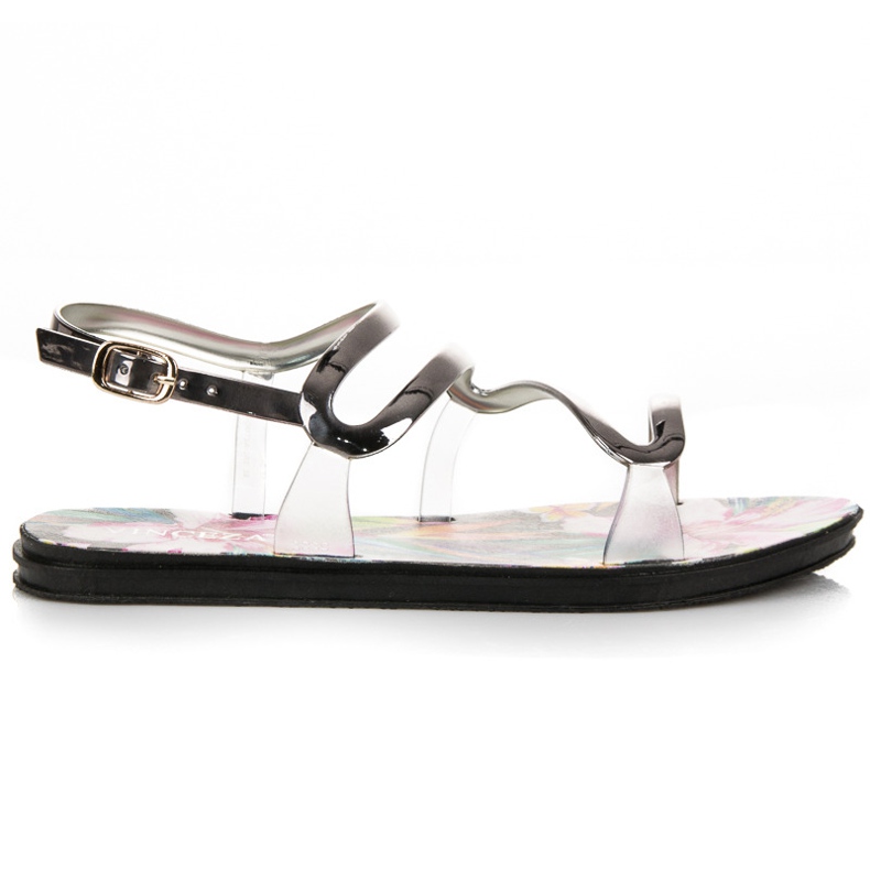 Vinceza Sandály se zapínáním na přezku šedá Vinceza Sandály se zapínáním na přezku šedá