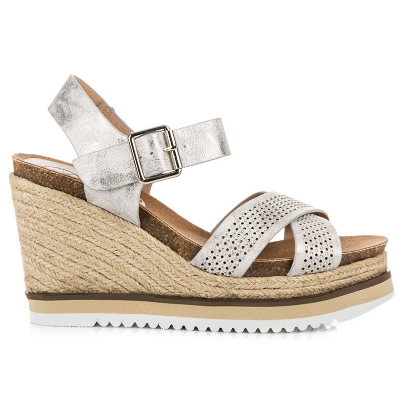 Kylie Sandály na klínku šedá