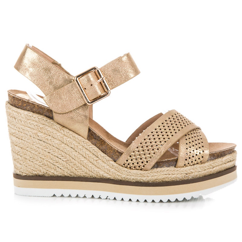 Kylie Sandály na klínku žlutá