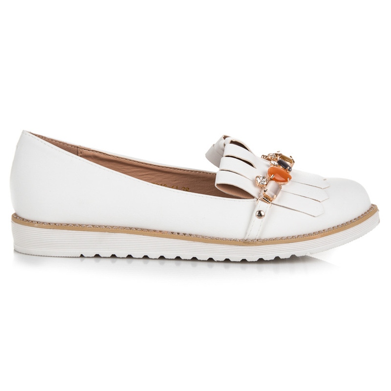 Vices Mokasíny z korálků bílý
