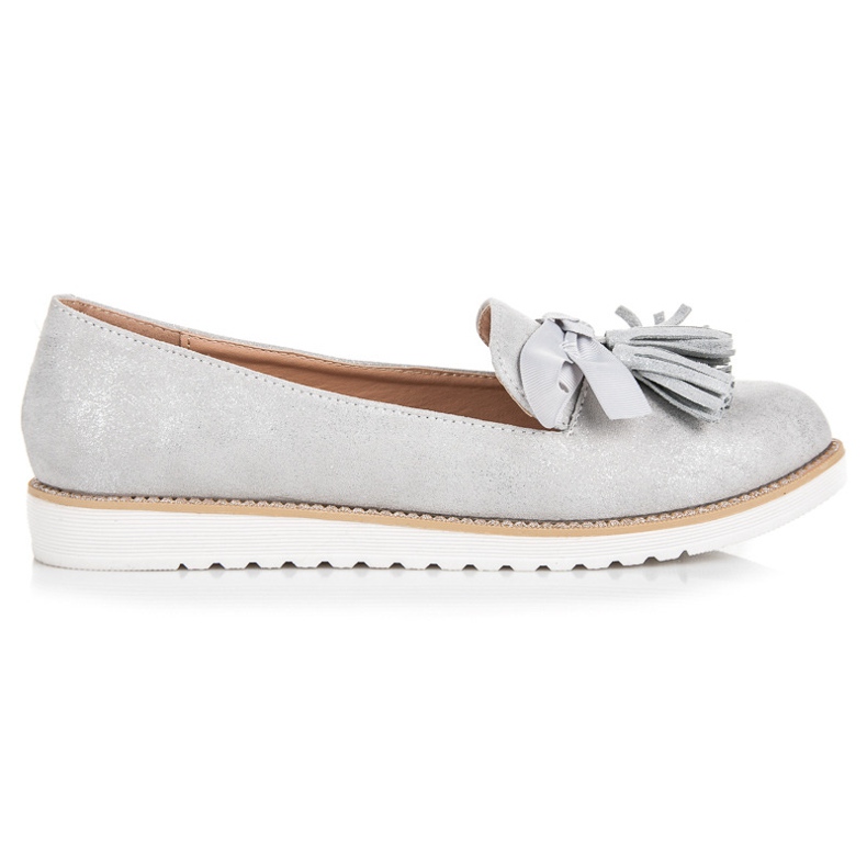 Vices Suede Lords s třásněmi šedá