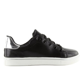 Černé dámské tenisky B110-20 Black červený