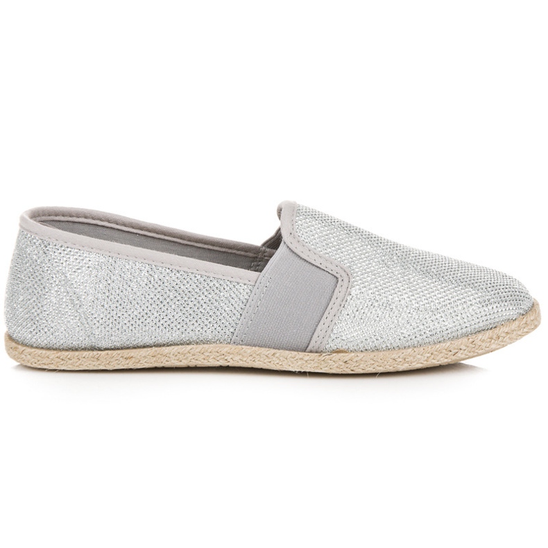 Stříbrné espadrilky šedá