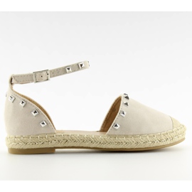 Espadrilky s cvočky béžová 99-26 béžová béžový