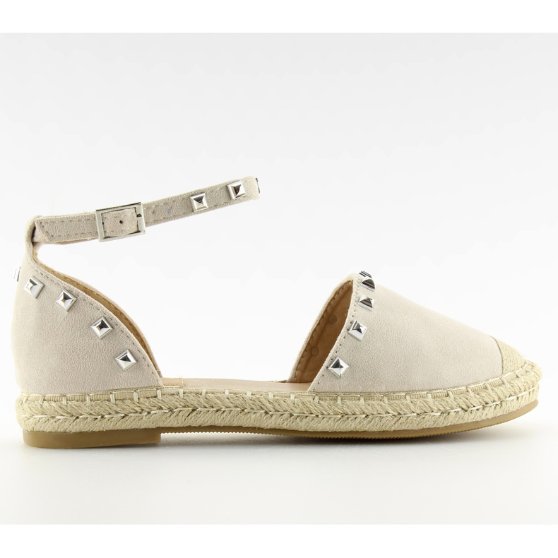 Espadrilky s cvočky béžová 99-26 béžová béžový