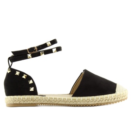 Černé dámské espadrilky 12-56 černé černý