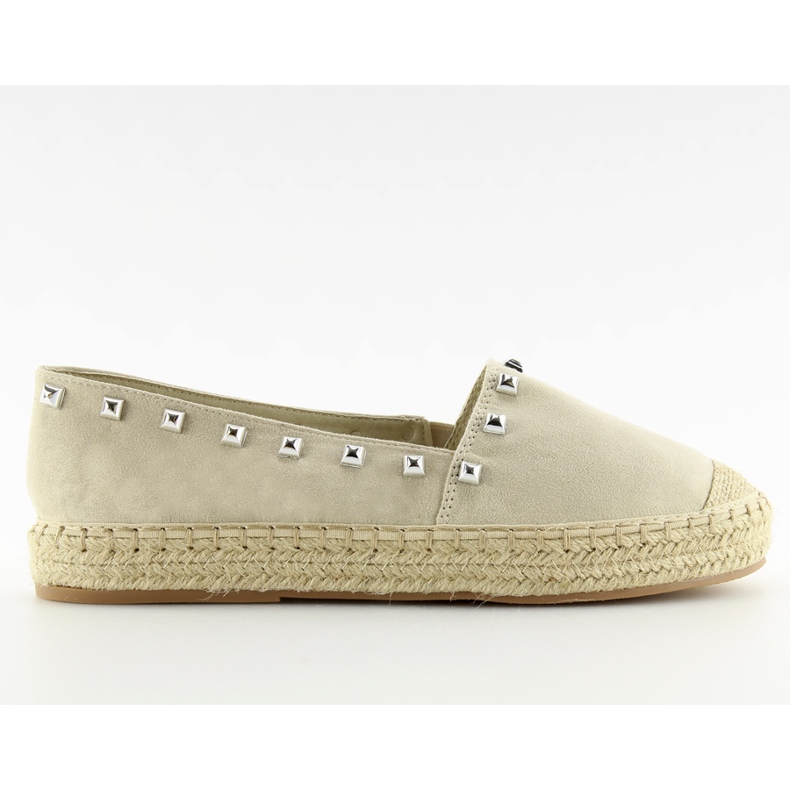 Béžové espadrilky pro ženy 99-17 béžové béžový