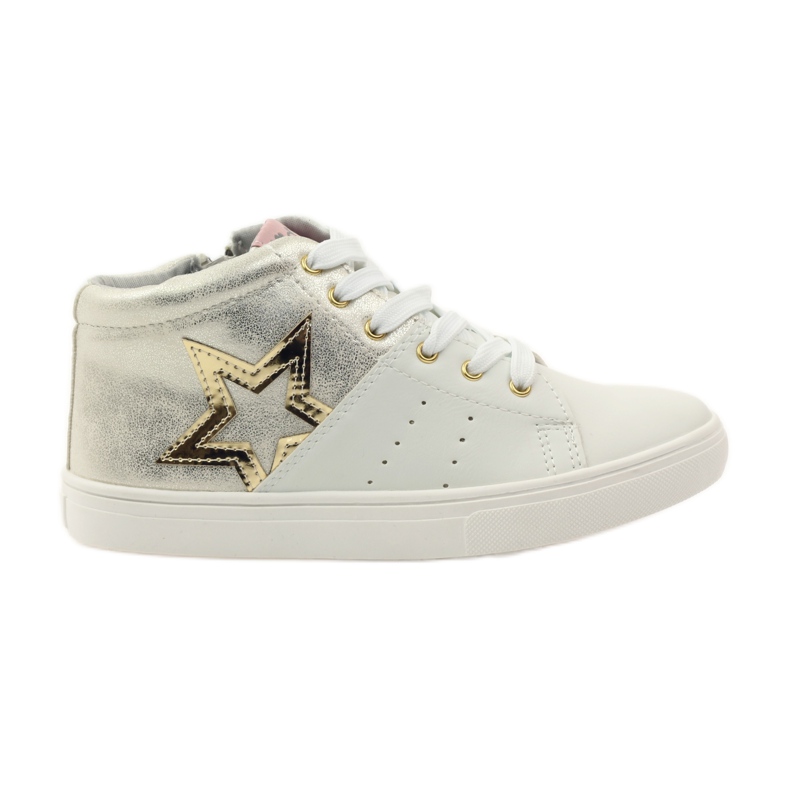 American Club Atletické americké kotníkové boty s koženou stélkou žlutá bílý American Club Atletické americké kotníkové boty s koženou stélkou žlutá bílý