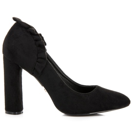 Seastar Lodičky na sloupku s volánkem černý