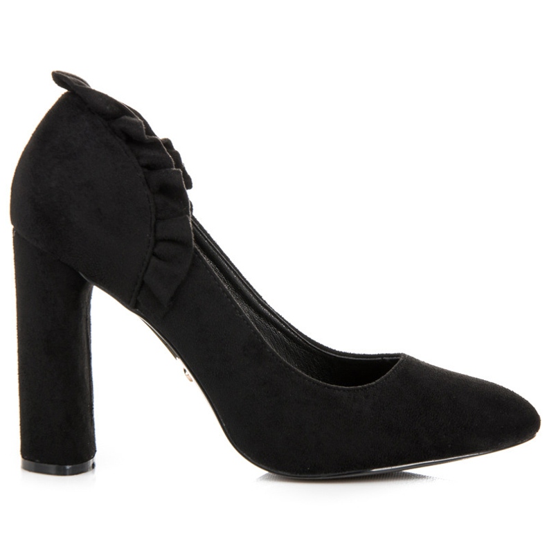 Seastar Lodičky na sloupku s volánkem černá