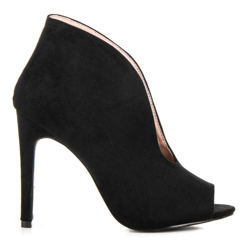 Semišové jarní kozačky černá Semišové jarní kozačky černá