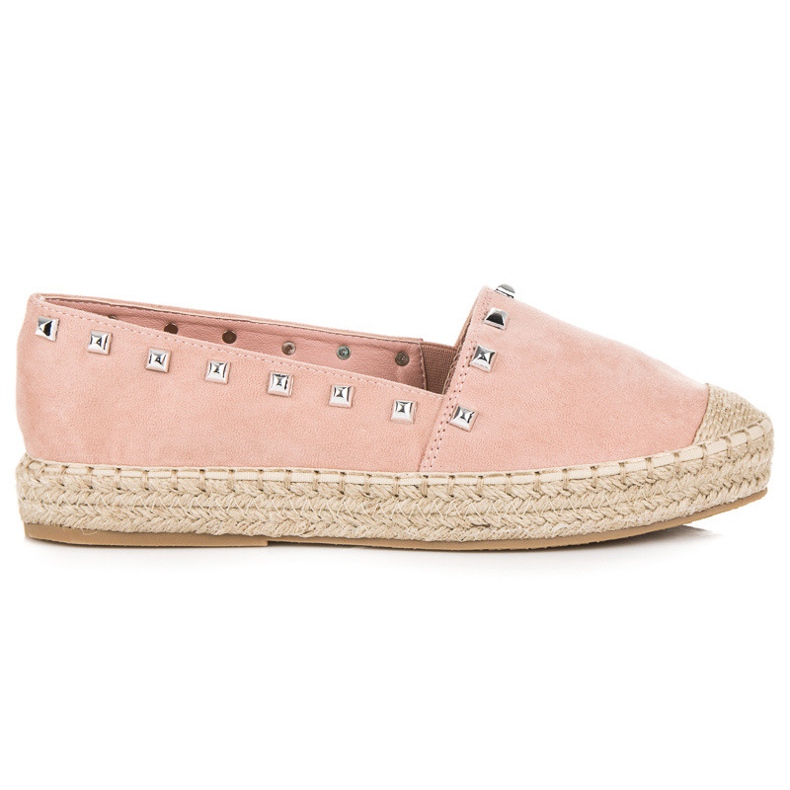 Nio Nio Růžové Espadrilky S Cvočky růžový